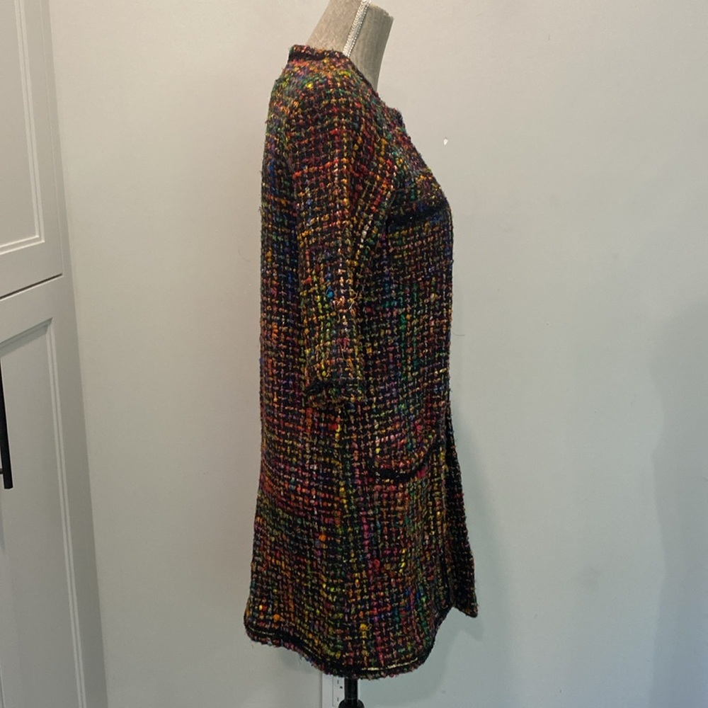 Anthropologie Twa Berwyn Tweed Coat Cardigan Multicolor NWT XS - Picture 11 of 16